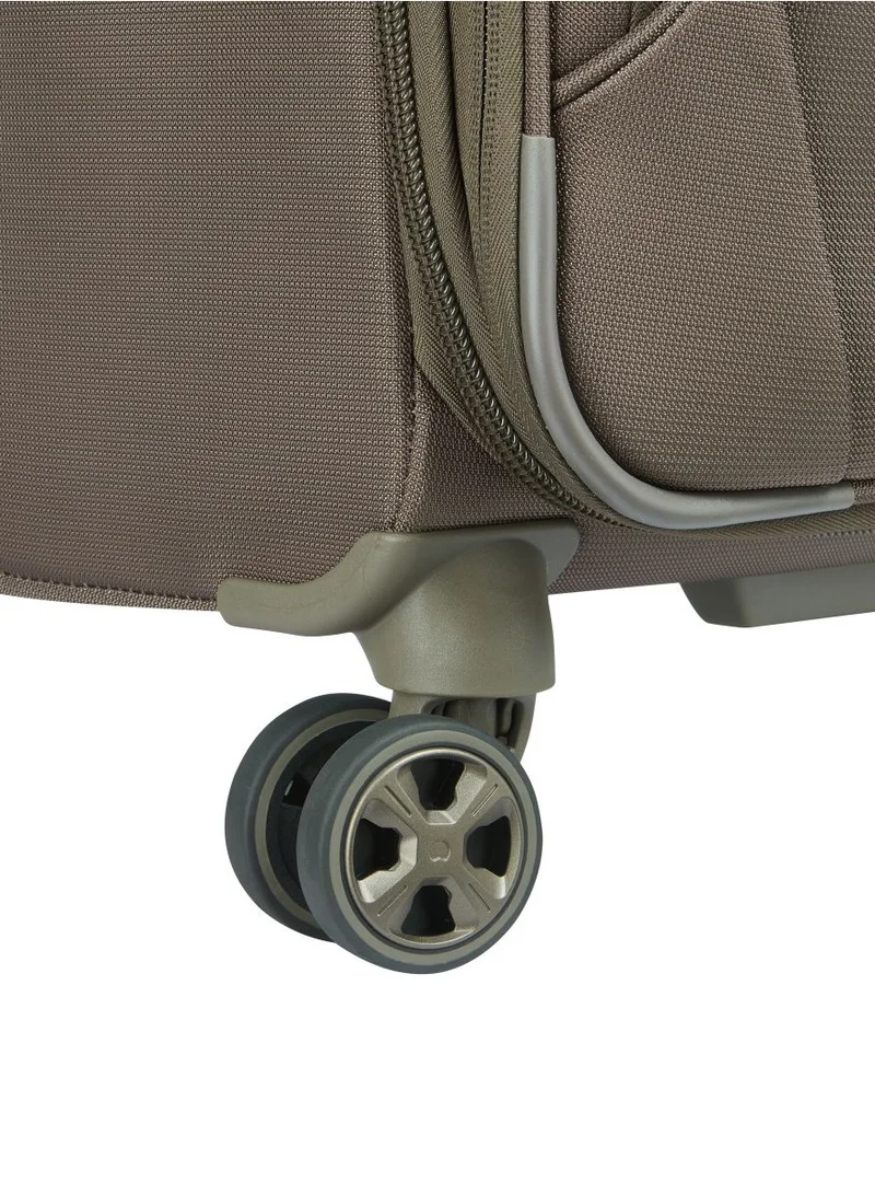 DELSEY Paris 71 Helium DLX 2.0 - 71 Cm Softcase 4-Double Wheeled Expandable Check-In Luggage Trolley - Mocha  | Best Price UAE